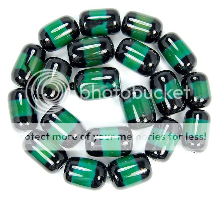 13x17-15x21mm green agate cylindroid beads 16"